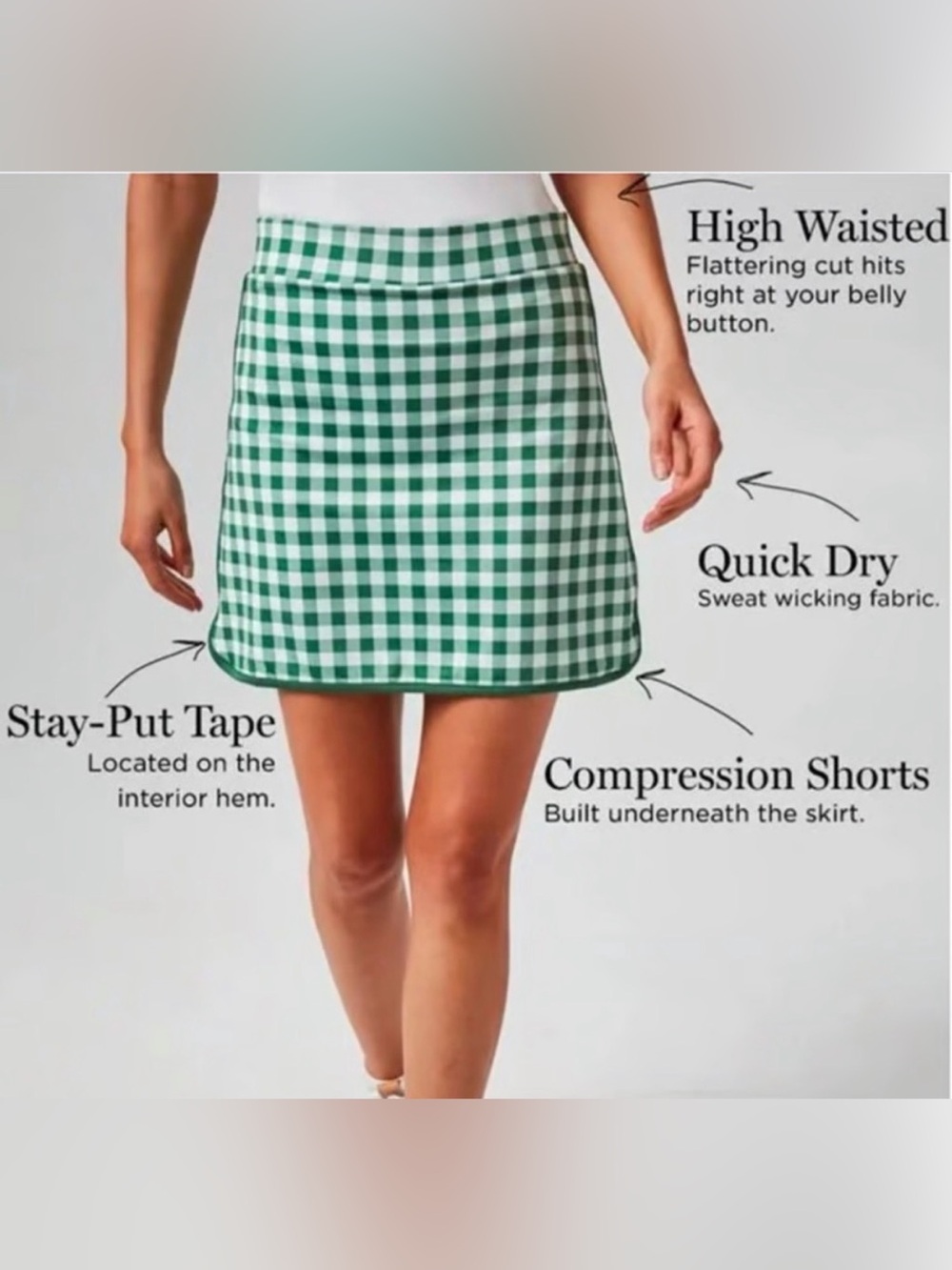 Tuckernuck Green Trellis Skort - Picture 3 of 5
